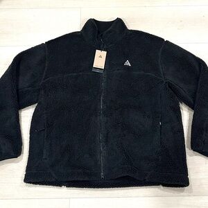 Nike ACG Canwell Glacier Therma-Fit Faux Fur Jacket Black Mens XL FV8653-010 New